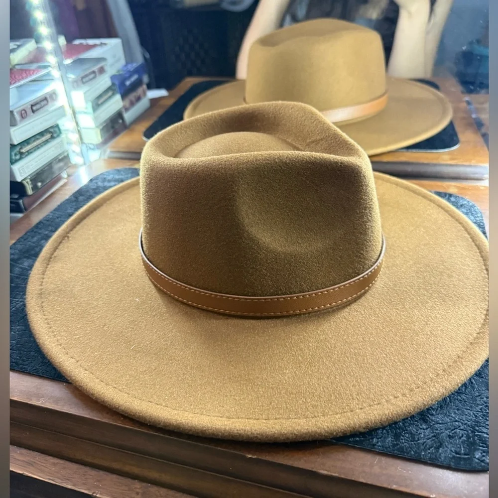 Stylish Brown Wide Brim Bolero Hat - Picture 2 of 5